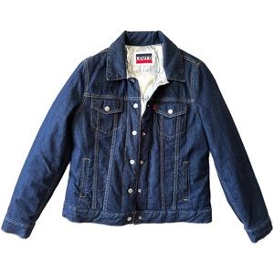 Levi's Reversible Down Puffer Denim Trucker Jacket - Size M